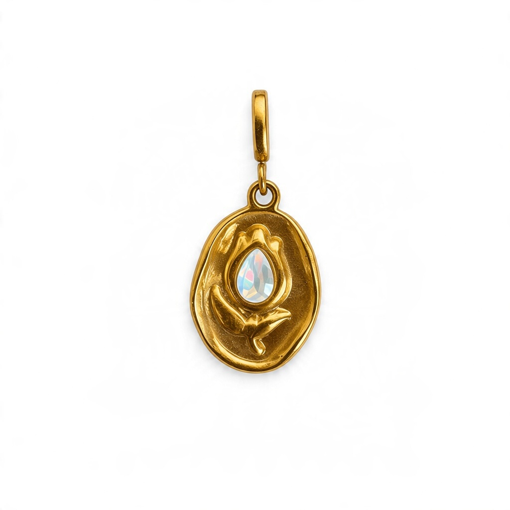 White Rose Charm