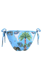 Lunch With Leopards Blue Bikini Bottom