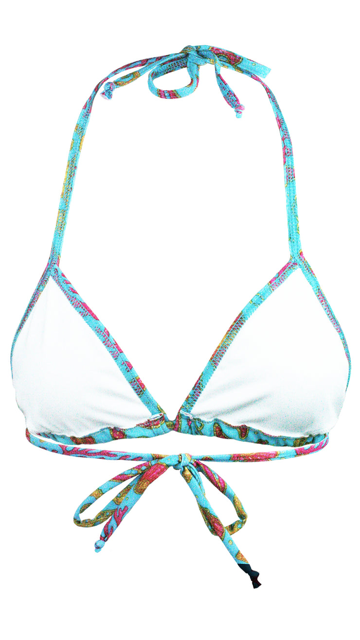 Shell-Shocked Glam Triangle Bikini Top