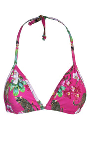 Leopard's Kiss Pink Triangle Bikini Top