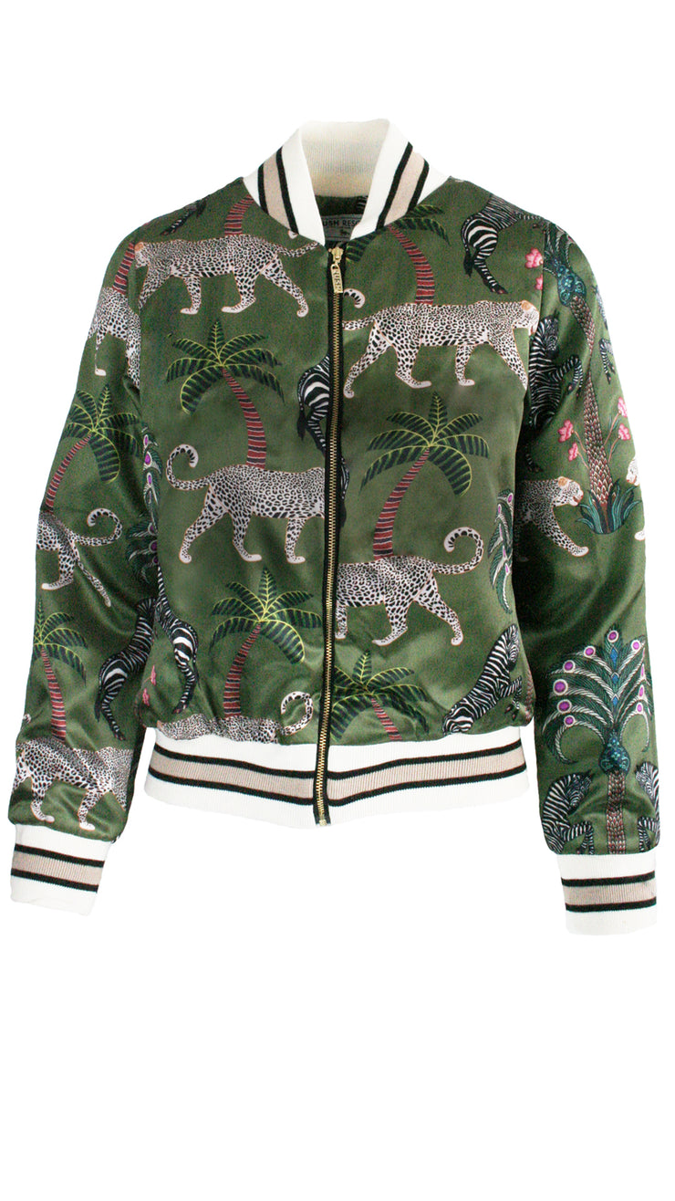 Okavango Olive Luxe Legacy Bomber Jacket