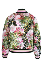 Rose Animal Luxe Legacy Lined Bomber Jacket