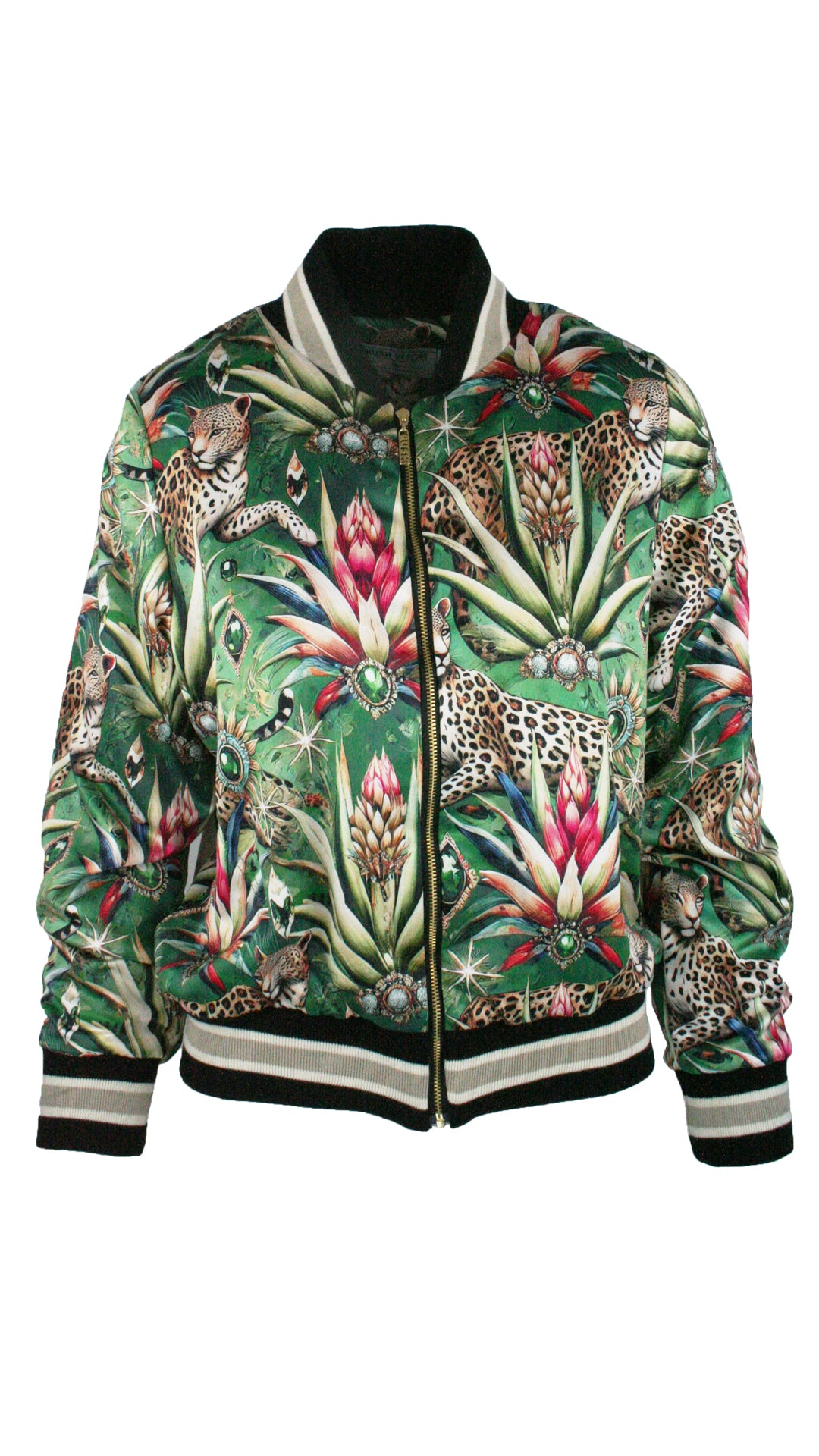 Wild Emerald Luxe Legacy Bomber Jacket