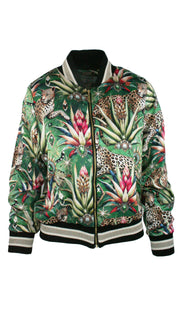 Wild Emerald Luxe Legacy Bomber Jacket