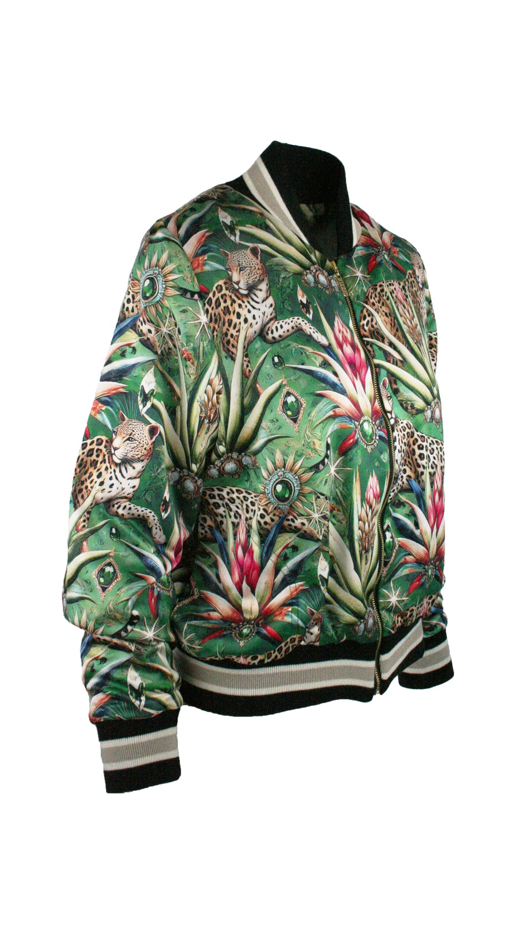 Wild Emerald Luxe Legacy Bomber Jacket