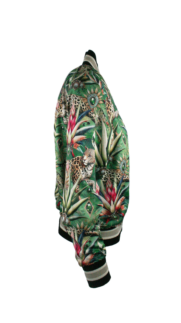 Wild Emerald Luxe Legacy Bomber Jacket