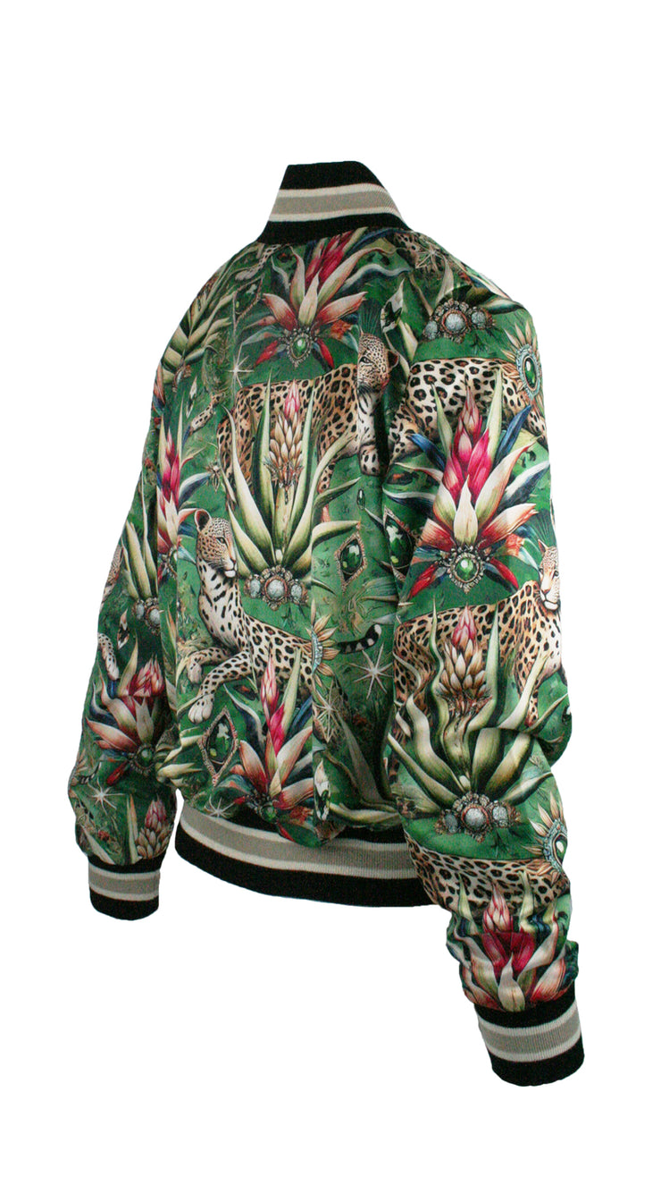 Wild Emerald Luxe Legacy Bomber Jacket
