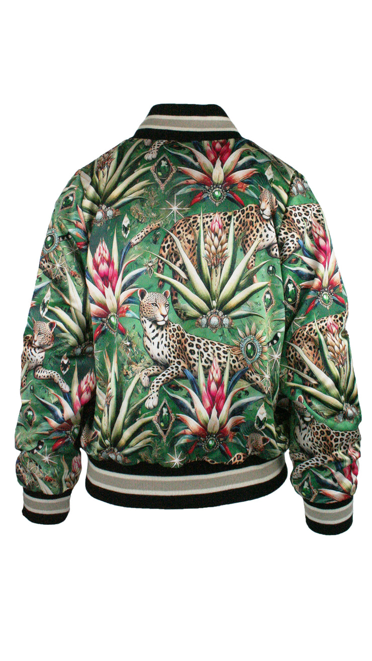 Wild Emerald Luxe Legacy Bomber Jacket