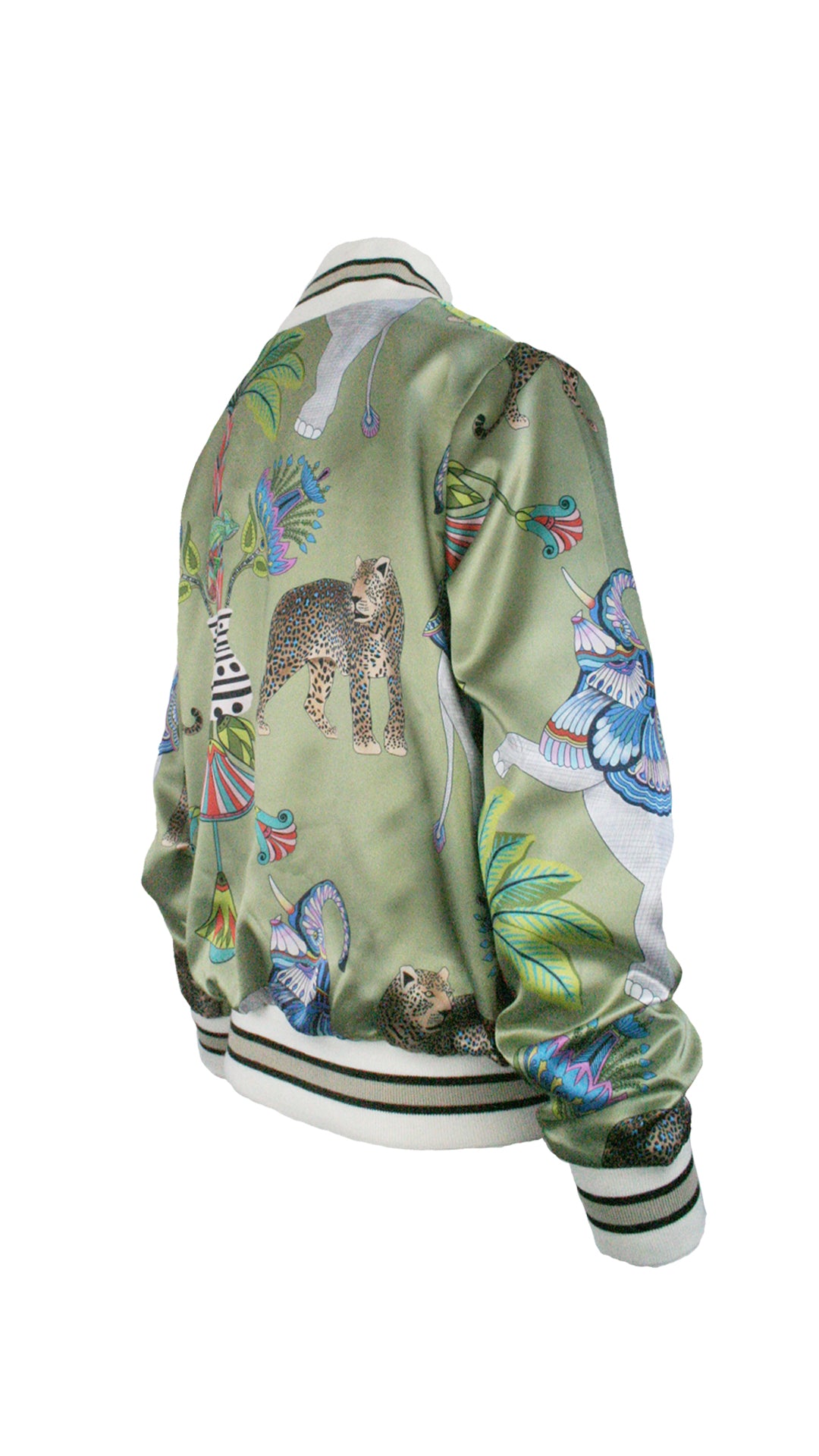 Lunch With Leopards Sage Luxe Legacy Bomber Jacket