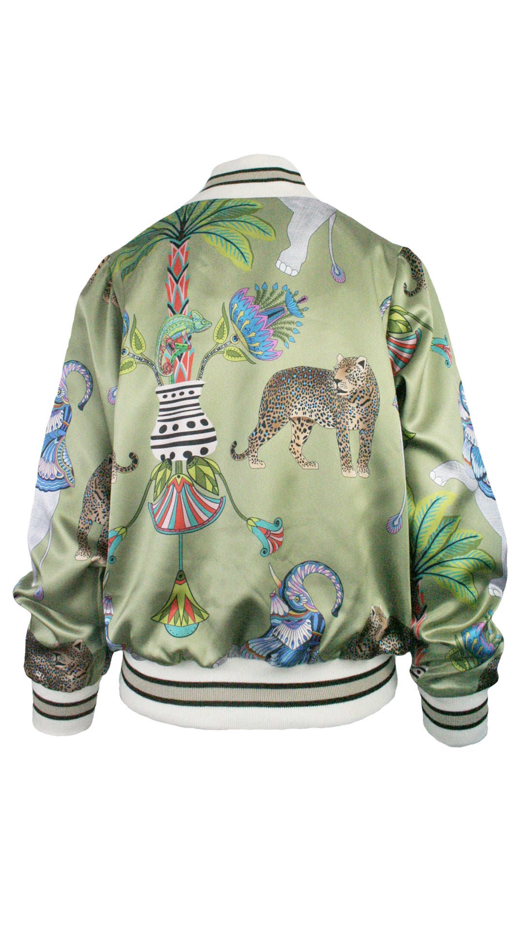 Lunch With Leopards Sage Luxe Legacy Bomber Jacket