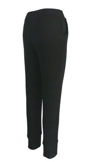 Black Cashmere Heritage Ribbed Cuff Pants