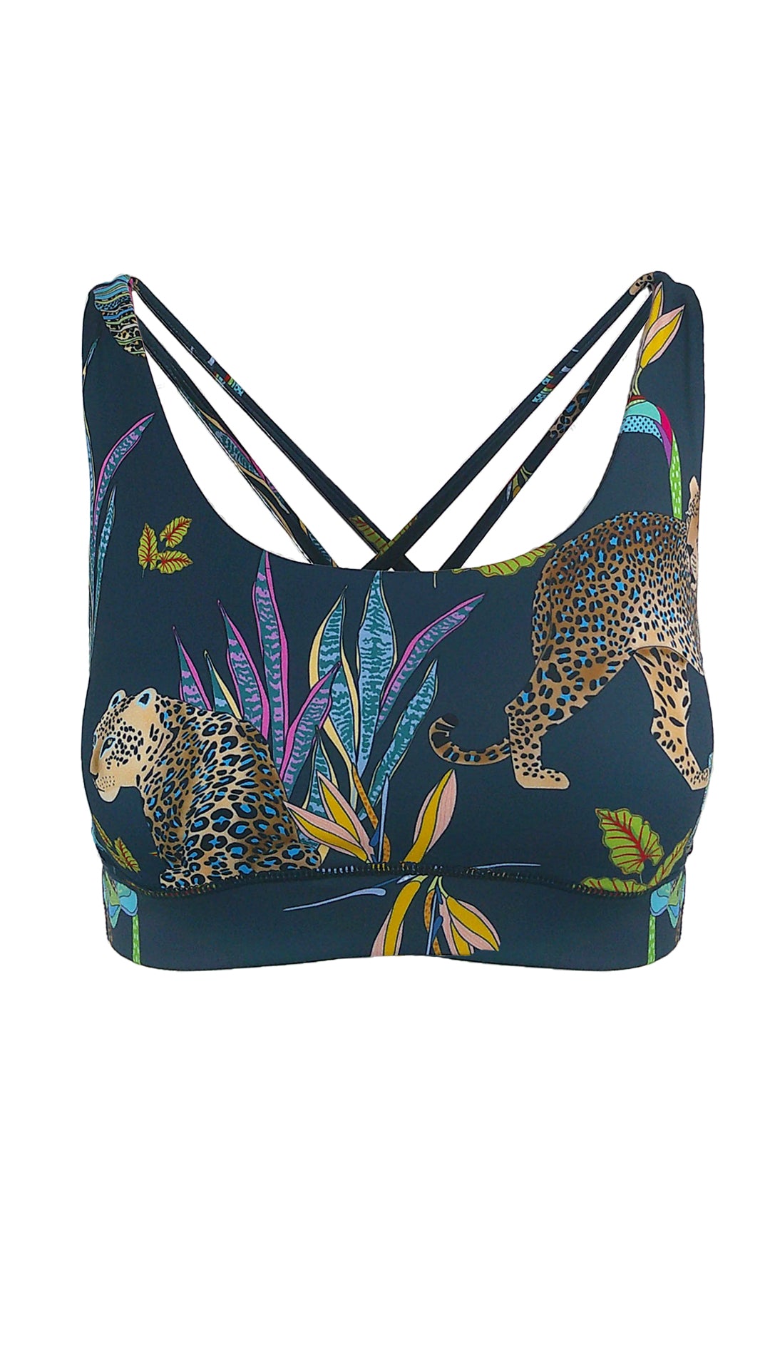 Cobalt Leopard Free My Heart Sports Bra