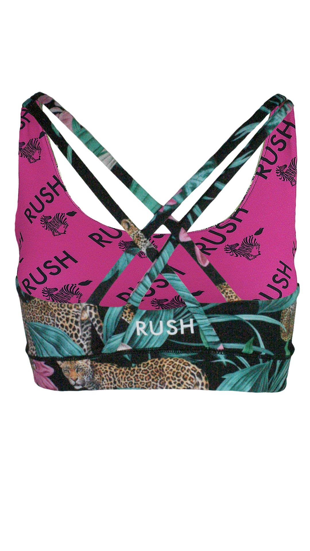Leopard Creek Black Free My Heart Sports Bra