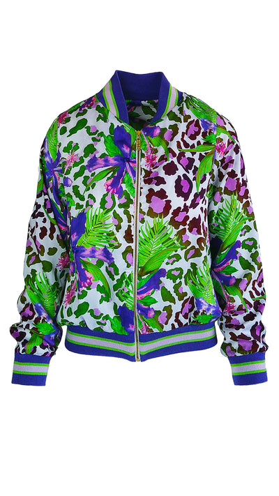 Hibiscus Luxe Legacy Bomber Jacket