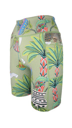 Lunch With Leopards Sage Active High Waist Shorts