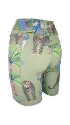 Lunch With Leopards Sage Active High Waist Shorts