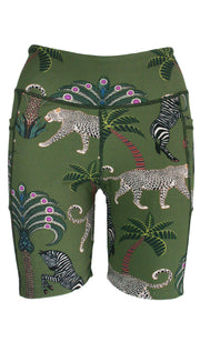 Okavango Olive Active High Waist Shorts