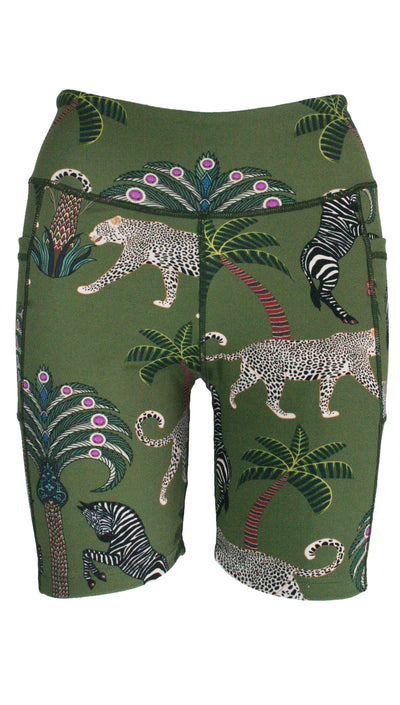 Okavango Olive Active High Waist Shorts