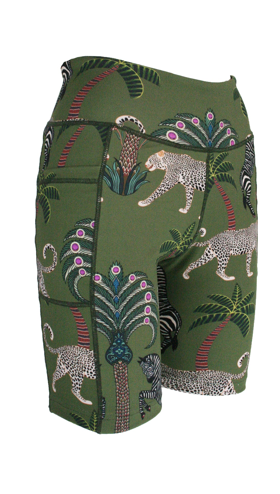 Okavango Olive Active High Waist Shorts