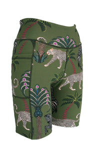 Okavango Olive Active High Waist Shorts