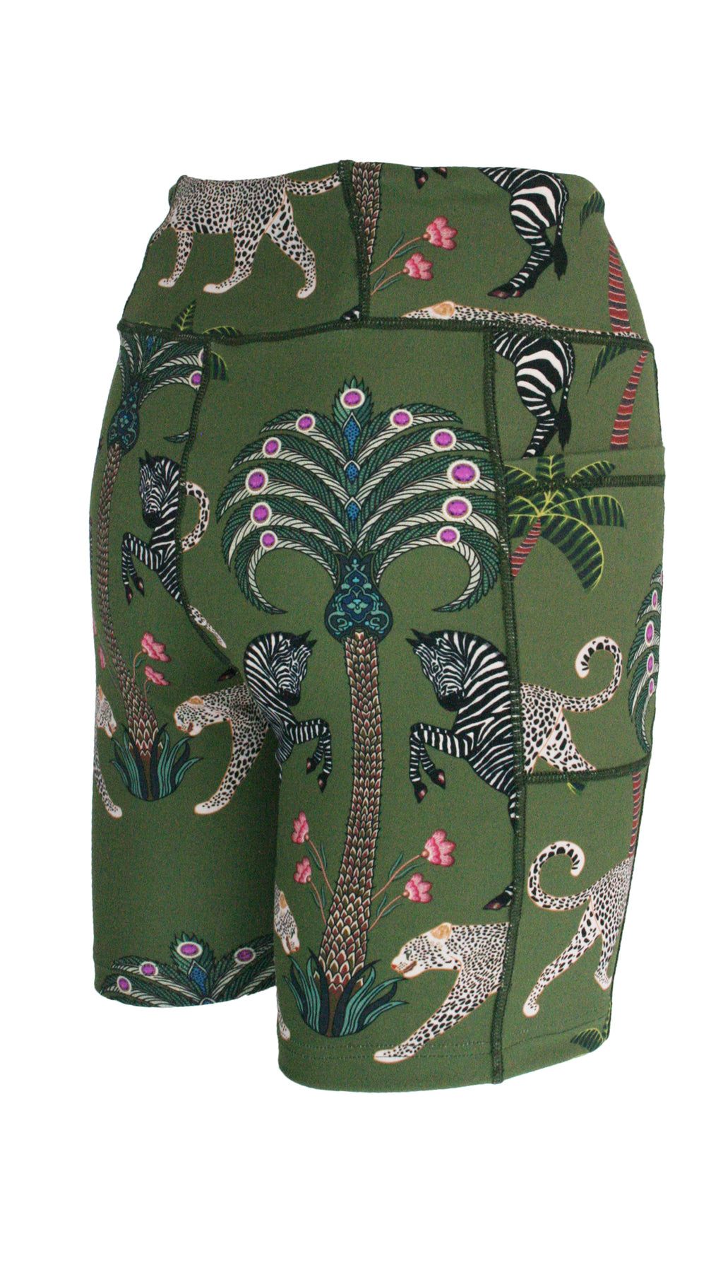 Okavango Olive Active High Waist Shorts