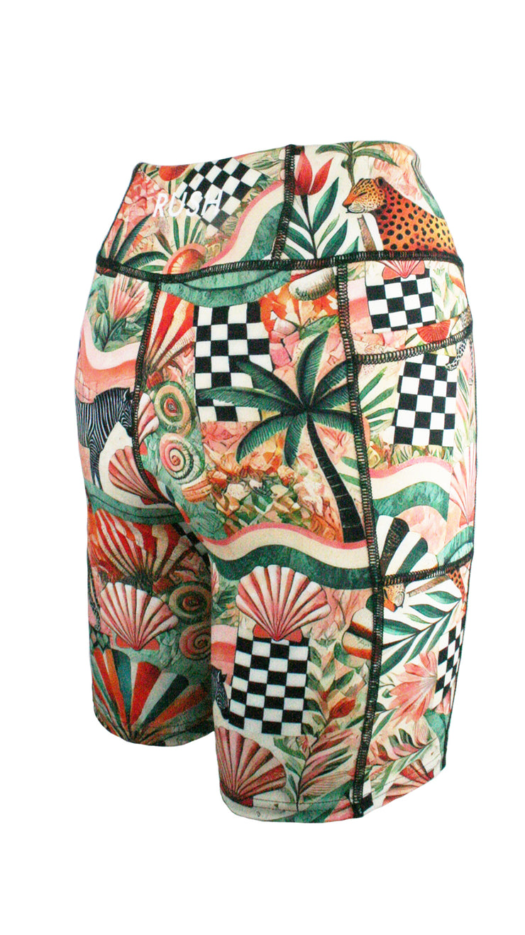 Sunkissed Safari Active High Waist Shorts