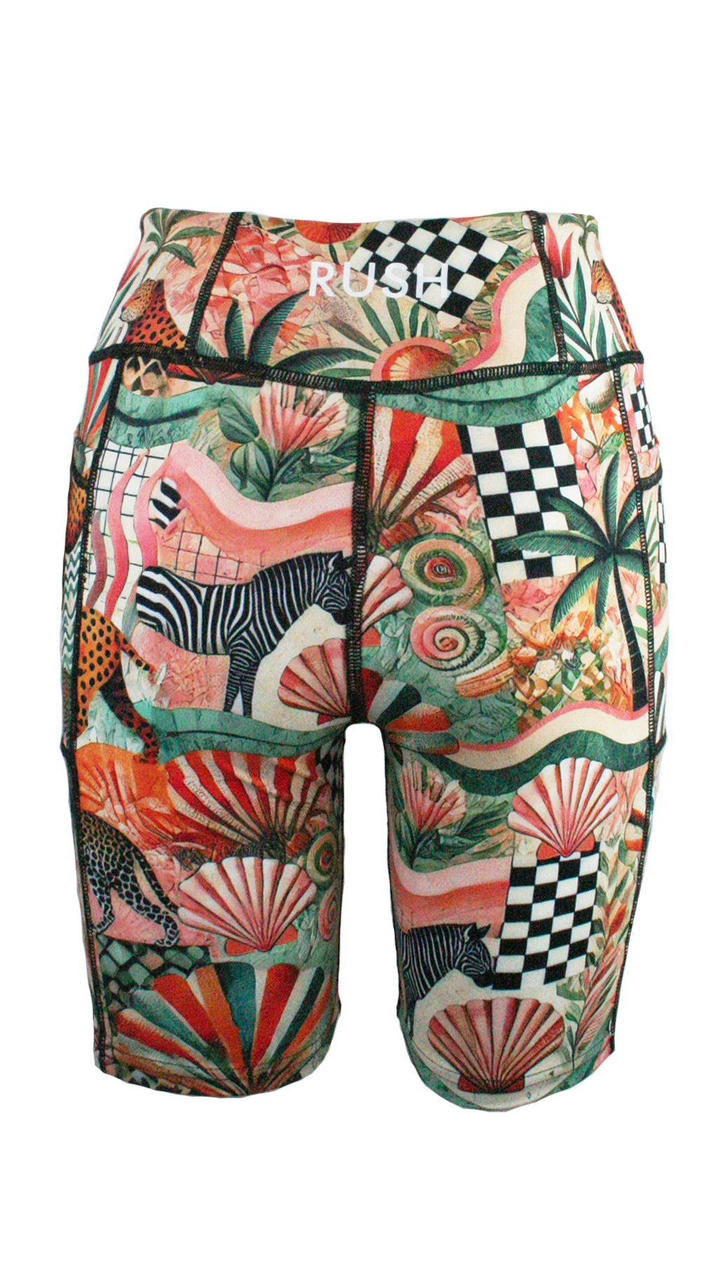 Sunkissed Safari Active High Waist Shorts