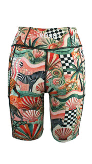 Sunkissed Safari Active High Waist Shorts