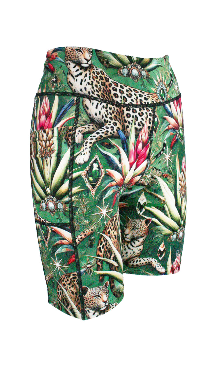 Wild Emerald Active High Waist Shorts