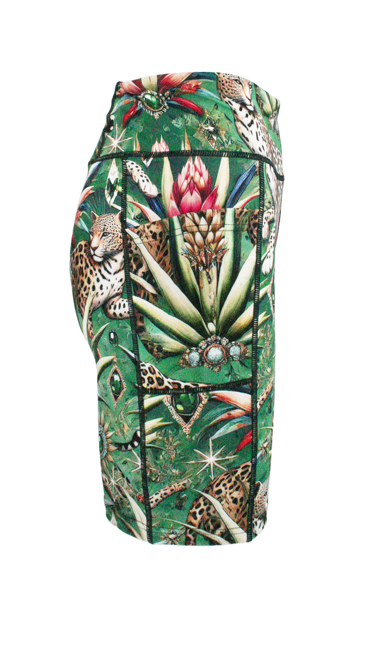 Wild Emerald Active High Waist Shorts