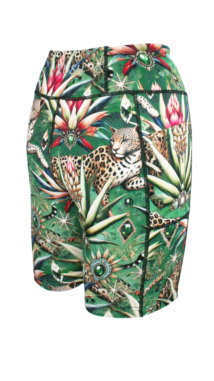 Wild Emerald Active High Waist Shorts
