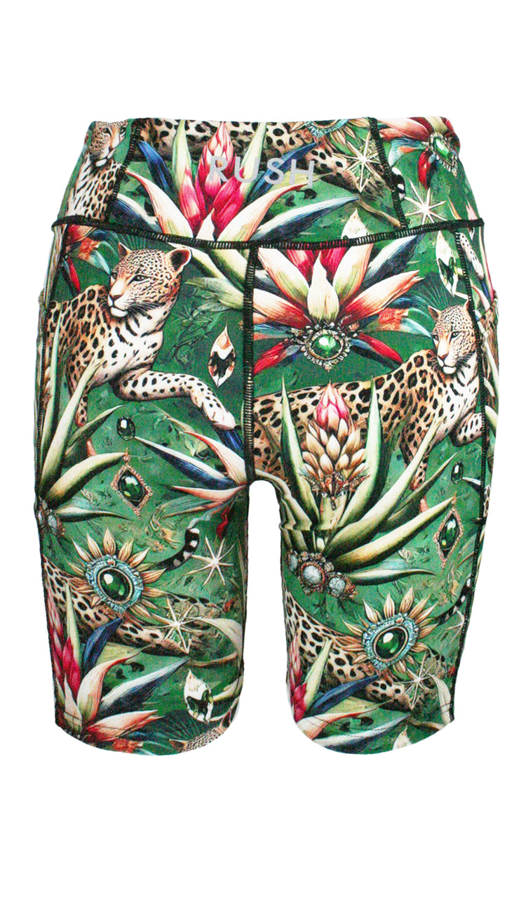 Wild Emerald Active High Waist Shorts