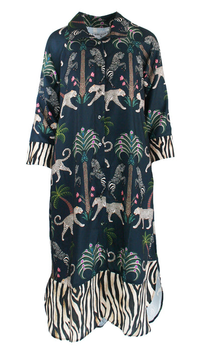 Okavango w/ Zebra's Pride Luxe Shirt Dress