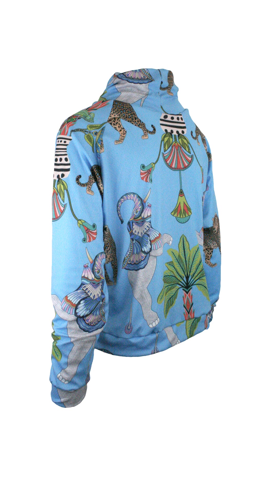 Lunch With Leopards Blue Mesh Pullover