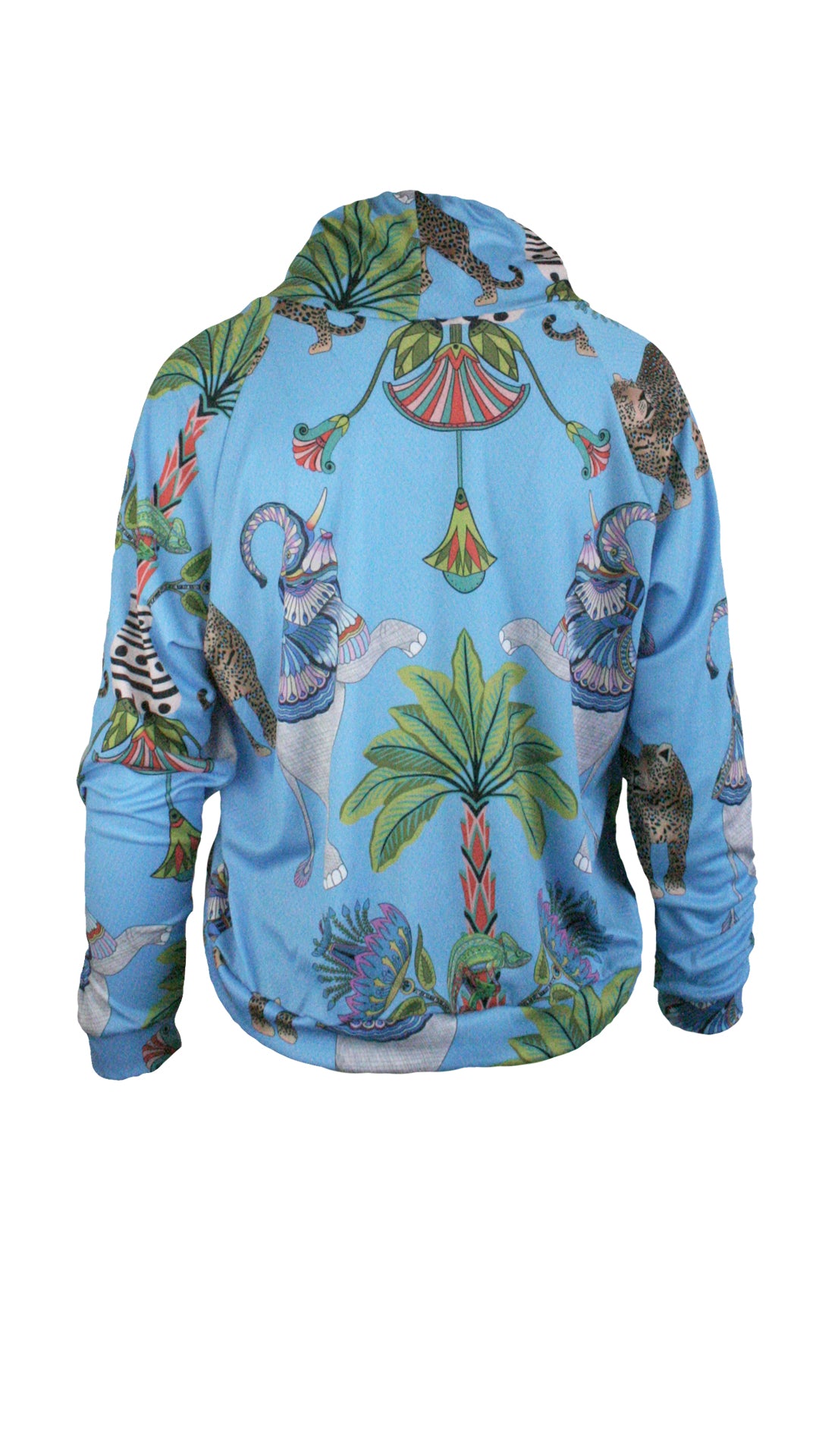 Lunch With Leopards Blue Mesh Pullover