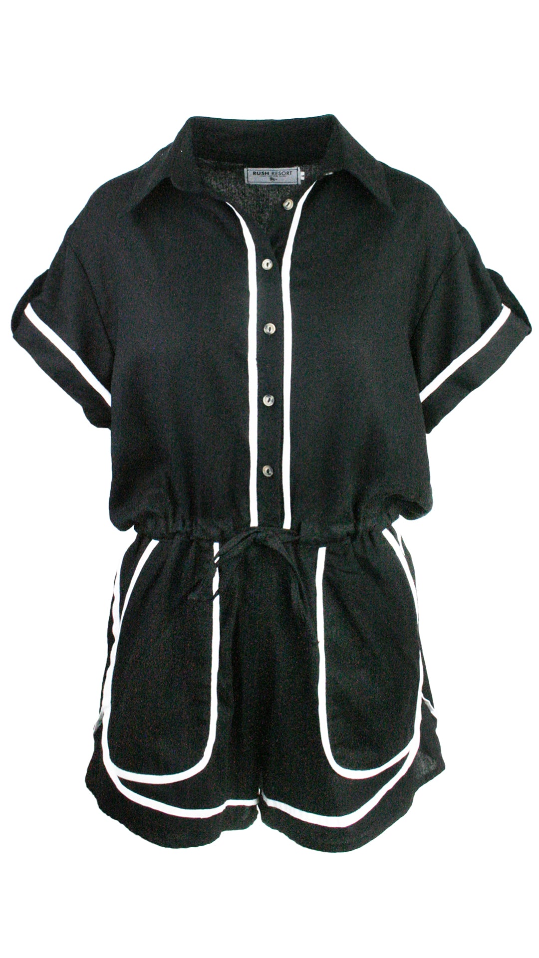 Black Monaco Trim Jumpsuit