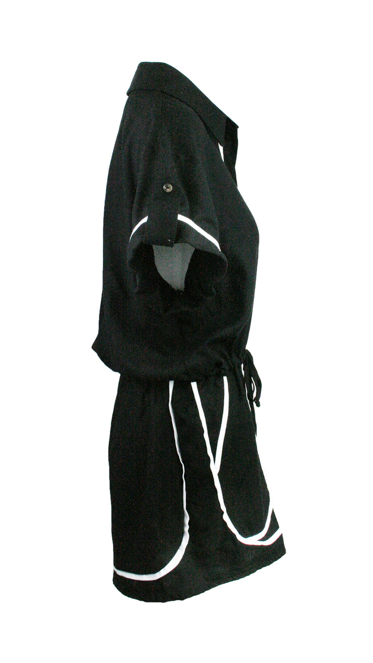 Black Monaco Trim Jumpsuit