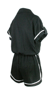 Black Monaco Trim Jumpsuit