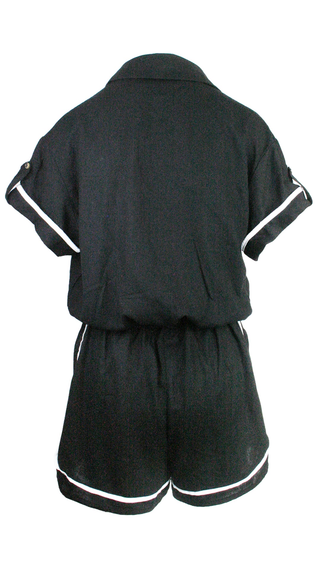 Black Monaco Trim Jumpsuit