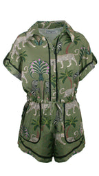 Okavango Olive Monaco Trim Jumpsuit