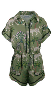 Okavango Olive Monaco Trim Jumpsuit