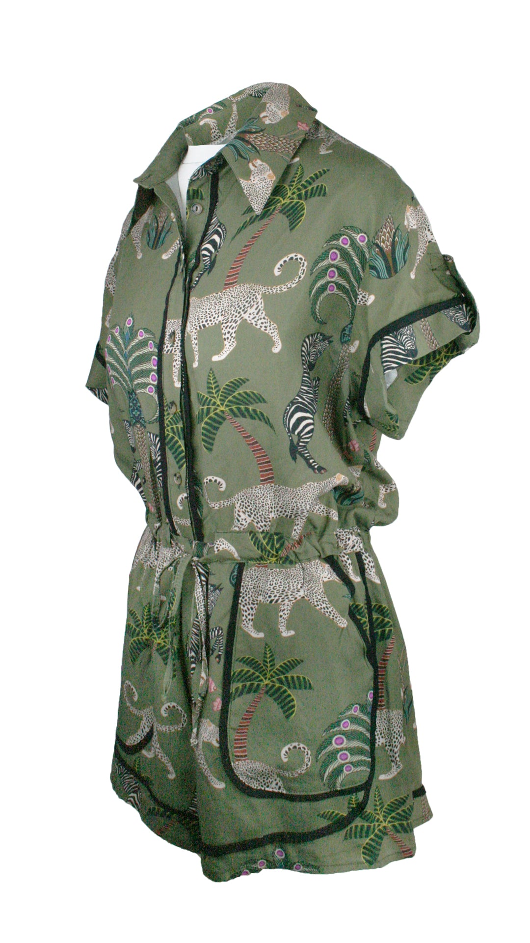 Okavango Olive Monaco Trim Jumpsuit