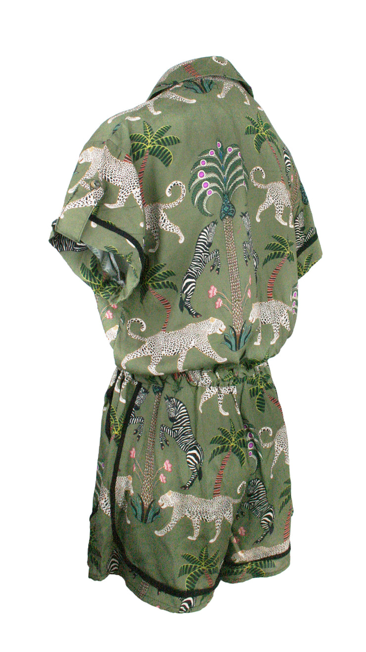 Okavango Olive Monaco Trim Jumpsuit
