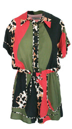 Waving Leopard Monaco Trim Jumpsuit
