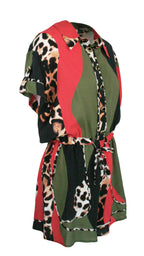 Waving Leopard Monaco Trim Jumpsuit