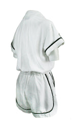 White Monaco Trim Jumpsuit
