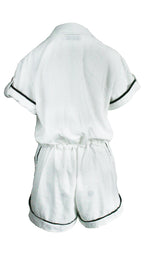 White Monaco Trim Jumpsuit