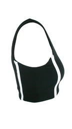Black Panel Pro Sports Bra