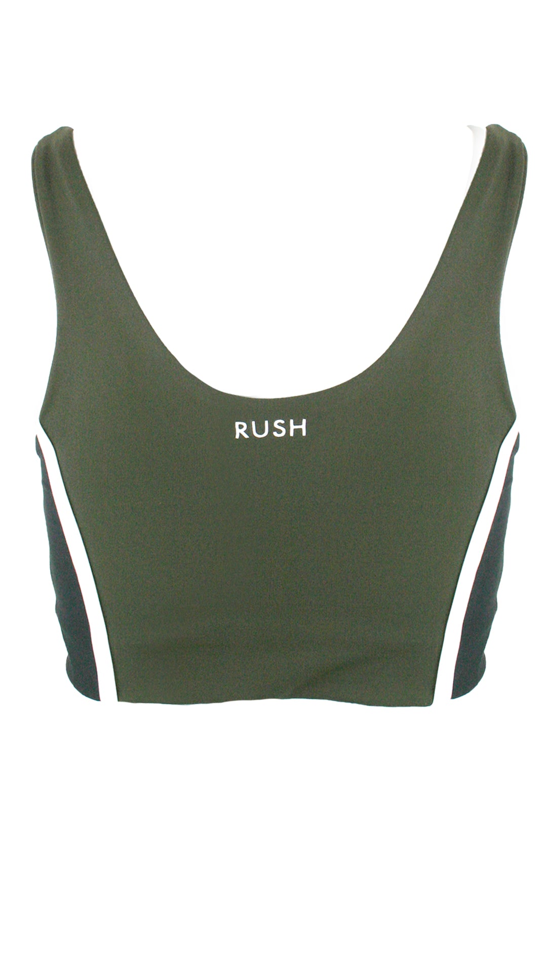 Dark Olive/Black Panel Pro Sports Bra