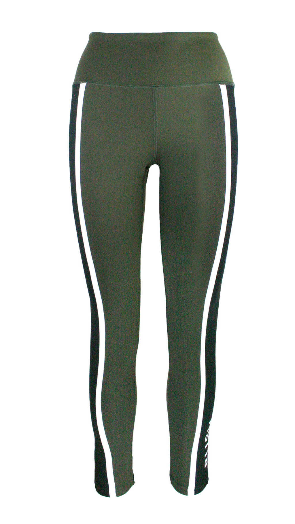 Dark Olive/Black Panel Pro F/L Leggings